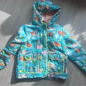 Colorful Kids' Cartoon Print Jacket